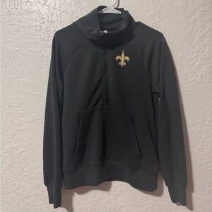 Women's Nike Charcoal New Orleans Saints Premium Raglan Performance Half-Zip